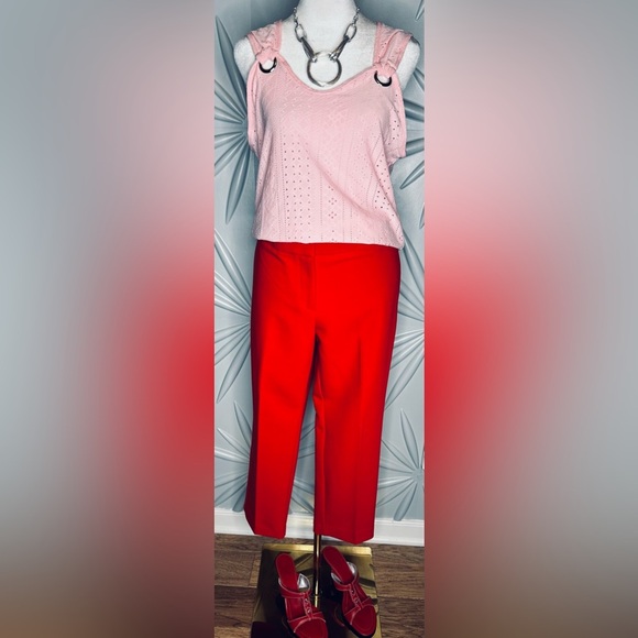 Loft SZ 10P Marissa red cropped trouser w/2 front & 2 rear pockets, waist 35” - Picture 5 of 7